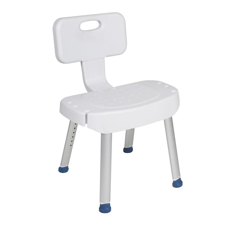 Bathroom Safety Shower Chair W/ Folding Back